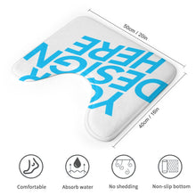 Charger l'image dans la galerie, Tapis de sol pour salle de bain en forme de U personnalisé avec photo logo texte motif