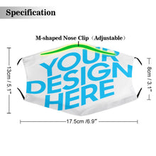 Charger l'image dans la galerie, Masque anti-poussière enfant adolescent (sans filtre) (5 images différentes) personnalisé avec photo logo texte motif