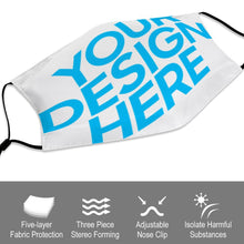 Charger l'image dans la galerie, Masque de protection avec filtre changeable personnalisé avec photo logo motif texte