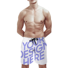 Charger l'image dans la galerie, Short de bain / maillot de bain / short de plage à séchage rapide avec cordon de serrage pour homme D1P personnalisée avec photo texte (Impression Complète Une Image)