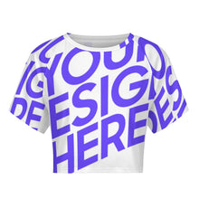 Charger l'image dans la galerie, Classique Crop Top tee shirt sport pour femme NT29 personnalisé avec photo logo texte motif (conception une image)