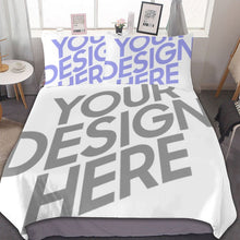 Charger l'image dans la galerie, Ensemble de literie housse de couette photo prénom personnalisée trois pièces (La taie d'oreiller et la housse de couette peuvent être conçues individuellement)
