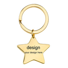 Charger l'image dans la galerie, Boucle clé en métal (5 formes au choix) porte-clés personnalisé avec texte prénom nombre