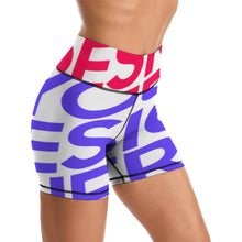 Charger l'image dans la galerie, Pantalon de yoga court femme yoga short Y09A personnalisé avec texte motif photo (conception multi-images)