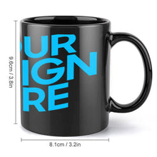 Charger l'image dans la galerie, Mug / Tasse en céramique noir personnalisé avec photo logo texte motif