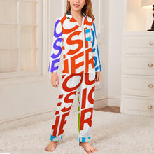 Charger l'image dans la galerie, Pyjama enfant manches longues SDS059 ensemble de nuit deux pièces personnalisée avec prénom motif texte (conception multi-images)