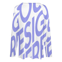 Charger l'image dans la galerie, T-shirt tee shirt à manches longues ample femme TLREV2 personnalisé avec photo logo texte motif (impression d'image unique)