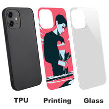 Charger l'image dans la galerie, Coque de protection de téléphone en verre trempé Apple Iphone série 12 impression personnalisé avec photo logo motif texte