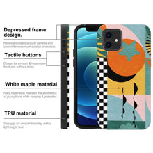 Charger l'image dans la galerie, Coque de téléphone en bois iPhone 12/ 12Pro impression personnalisée avec image logo motif texte