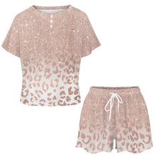 Charger l'image dans la galerie, Ensemble 2 pièces pyjama manches courtes chemise de nuit courte femme UTZ personnalisé avec photo logo texte (impression des multi-images)