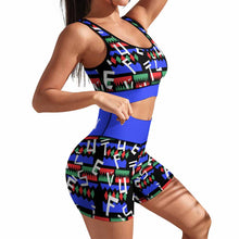 Charger l'image dans la galerie, Ensemble top et short / Tenues de yoga sans manches pour femme ABTZ personnalisé avec photo logo texte motif