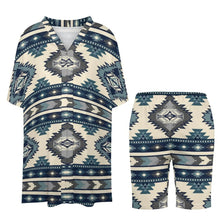 Charger l'image dans la galerie, Impression des multi-images chemise à col v à manches femme dolman ensemble de deux pièces OTZ personnalisé avec votre Logo / Prénom