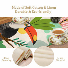 Charger l'image dans la galerie, Chemin de table en lin personnalisé avec photo image logo motif texte