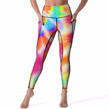 Charger l'image dans la galerie, Pantalons longs de yoga / Legging de sport pour femme CE003 personnalisé avec logo photo (impression complète d'une image)