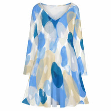 Charger l'image dans la galerie, Robe personnalisée Femme oversize / Robe personnalisable col V B829 impression avec prénom photo logo (image unique)