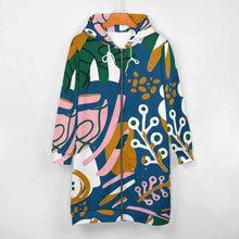 Charger l'image dans la galerie, Sweats à capuche zippés hoodies long pour femme personnalisé avec photo logo texte motif