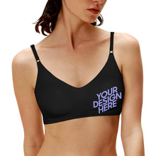 Charger l'image dans la galerie, Brassière échancrée soutien-gorge push up sans coutures active micro-stretch lounge pour femme WH022 personnalisé avec motif texte photo (impression en bas à gauche)