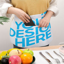 Charger l'image dans la galerie, Demi-tablier imperméable unisexe avec poche avant pour café restaurant cuisine personnalisé avec photo texte prénom