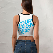 Charger l'image dans la galerie, Débardeur court dos nageur crop top en col rond femme NZ107 personnalisé avec photo logo motif texte