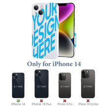 Charger l'image dans la galerie, Coque de téléphone portable pour iPhone 14 / 14 Plus / 14 Pro / 14 Pro Max personnalisée avec photo motif texte
