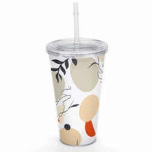 Charger l'image dans la galerie, Gobelet avec paille plastique double couche personnalisé avec photo logo motif texte