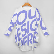 Charger l'image dans la galerie, Robe ample à manches longues avec poches femme AKQ personnalisé avec photos motif et texte (impression d'image unique)