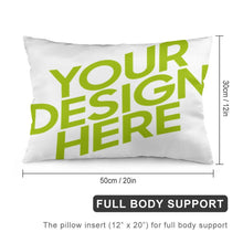 Charger l'image dans la galerie, Taies d'oreiller / Housses de coussin en polyester en forme de longue bande personnalisée avec photo prénom (impression recto-verso)