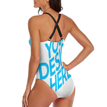 Charger l'image dans la galerie, Maillot de bain une pièce élégant femme LT3150 personnalisé avec image logo texte motif (conception une image)