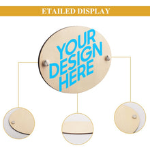 Charger l'image dans la galerie, Plaque de porte en bois (ovale) GY0903287 Personnalisé avec photo et prénom