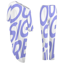 Charger l'image dans la galerie, Ensemble de chemise à épaules dénudées 2 pièces femme chic VTZ personnalisé avec photo logo texte motif