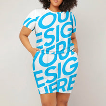 Charger l'image dans la galerie, Impression d’image unique Grande taille Ensemble ensemble short t shirt femme NTZ personnalisé avec photo logo texte motif