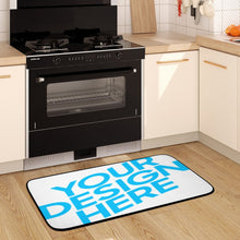 Charger l'image dans la galerie, Tapis de sol antidérapants en velours corail pour cuisine salle de bain avec trait noir personnalisé avec photo motif texte