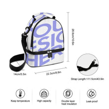 Charger l'image dans la galerie, Sac à repas / Sac double compartiment personnalisé avec photo logo texte motif (Impression d’image unique)