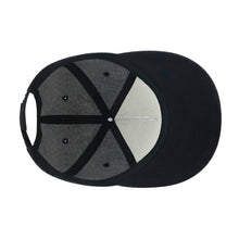 Charger l'image dans la galerie, FS0809009 Casquette de baseball personnalisée en caoutchouc plat noir pour adulte