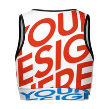 Charger l'image dans la galerie, Soutien-gorge de sport push up yoga femme YJ053 personnalisé avec photo texte motif (conception multi-images)