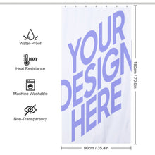 Charger l'image dans la galerie, Rideau de douche original personnalisé avec photo texte motif logo