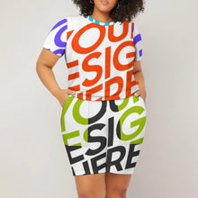 Charger l'image dans la galerie, Impression des multi-images Grande taille Ensemble ensemble short t shirt femme NTZ personnalisé avec photo logo texte motif