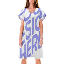 Charger l'image dans la galerie, Robe/jupe Chic en col V à manches courtes Femme BUQ avec photo et texte