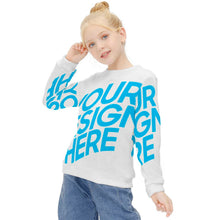 Charger l'image dans la galerie, Pull col rond fille MY03 personnalisé et design avec vos photos / motifs ou nom
