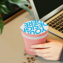 Charger l'image dans la galerie, Gobelet pliable inox en silicone JJ0520063 impression personnalisé avec logo texte photo motif