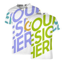 Charger l'image dans la galerie, Tee shirt maillot de football respirant à manches courtes et col en V pour hommes 3Z06 personnalisée avec photo texte motif logo (impression complète multi-images)