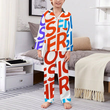 Charger l'image dans la galerie, Pyjama enfant manches longues SDS059 ensemble de nuit deux pièces personnalisée avec prénom motif texte (conception multi-images)