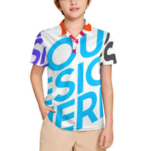 Charger l'image dans la galerie, Polo à manches courtes Petits Garçons 3-16 ans J62T personnalisée avec prénom motif texte (conception multi-images)