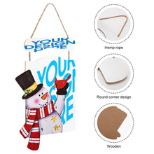 Charger l'image dans la galerie, Tableau / peinture en bois de Noël à suspendre personnalisé avec photo motif logo texte