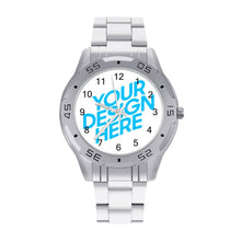 Charger l'image dans la galerie, Montre bracelet en acier commerciale personnalisée avec photo texte pour homme