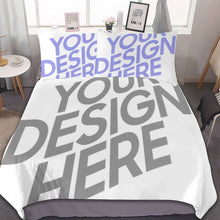 Charger l'image dans la galerie, Ensemble de literie housse de couette photo prénom personnalisée trois pièces (La taie d'oreiller et la housse de couette peuvent être conçues individuellement)