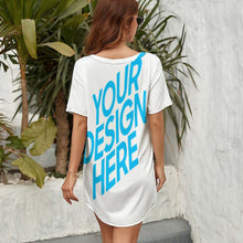 Charger l'image dans la galerie, Robe ample à manches chauve-souris pour femme NZ023 personnalisée et imprimée avec vos motifs ou votre nom