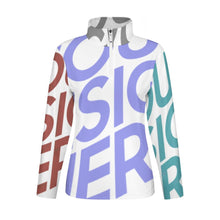 Charger l'image dans la galerie, Haut de sport à manches longues pour yoga fitness pour femme SDS007 personnalisé avec texte logo photo (Impression des multi-images)