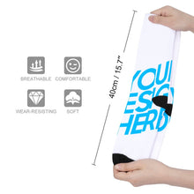 Charger l'image dans la galerie, Chaussettes longues hautes originales femme homme personnalisées avec photo motif texte