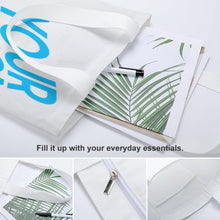 Charger l'image dans la galerie, Sac fourre-tout en toile personnalisé avec une poche interne et impression recto-verso 32×38cm